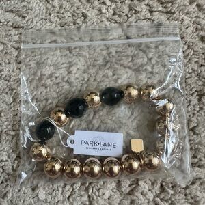 Park Lane Black and Gold Beaded Bracelet